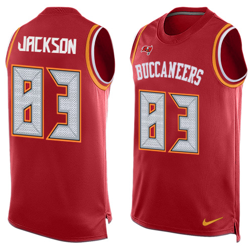 Men's Limited Vincent Jackson Nike Jersey Red - #83 Player Name & Number Tank Top NFL Tampa Bay Buccaneers